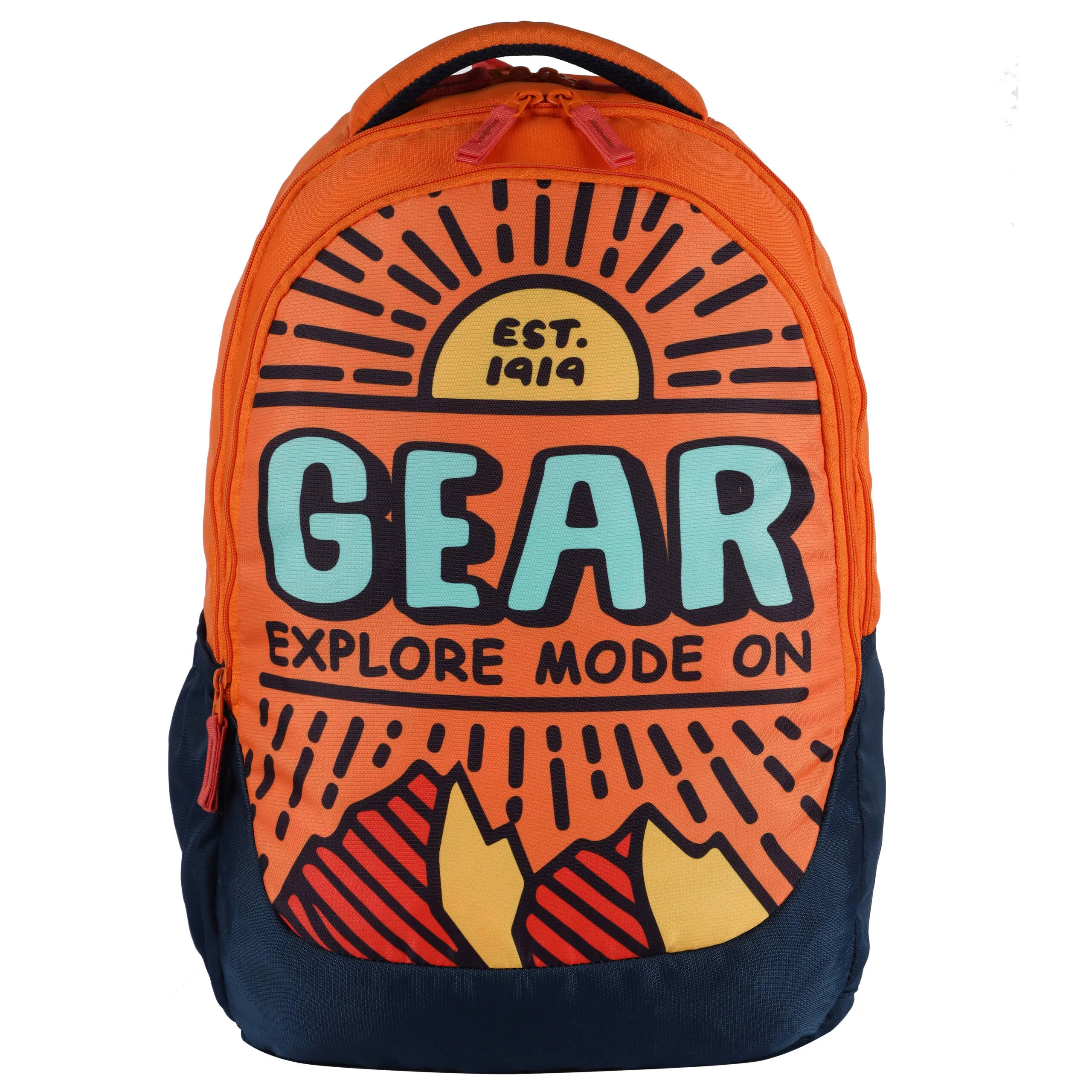 Gear Sunshine 35L School/College Backpack (Orange- Teal)