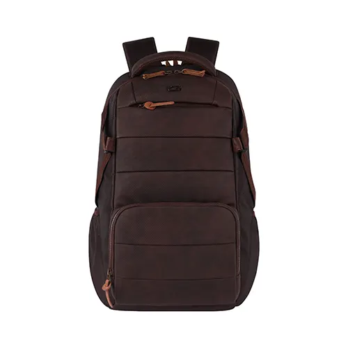Gear Aspire 3 19/31L Faux Leather Large Water Resistant Laptop Backpack | Casual Backpack | Daypack | Travel Backpack | College Bag For Men/Women(Brown - Brown)
