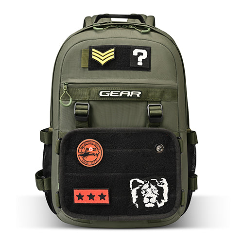 Gear Tactical 18/30L Large Water Resistant School Bag | Casual Backpack | Daypack | Travel Backpack | Kids Bag for Boys/Girls (Olive - Olive)