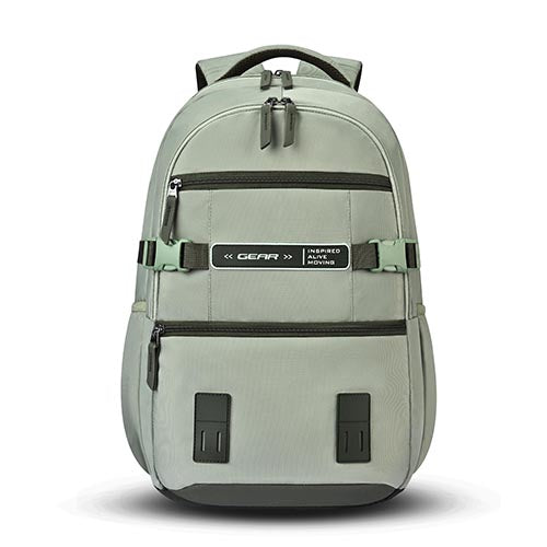 Gear Old School 19/37L Large Water Resistant School Bag | Casual Backpack | Daypack | Travel Backpack | Kids Bag for Boys/Girls (Green - Green)