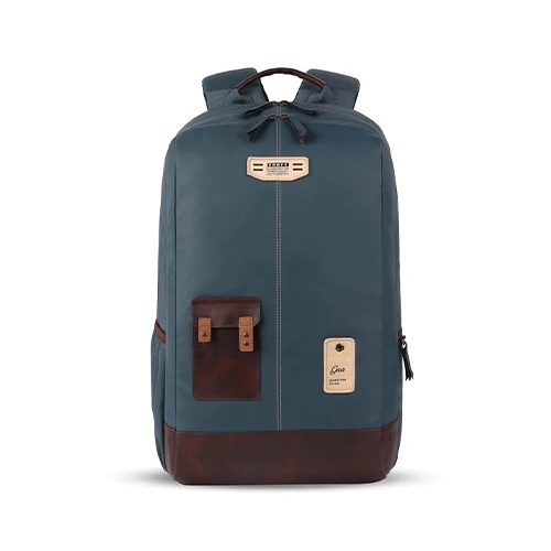 Gear Classic 2 19/31L Anti Theft Faux leather Large Water Resistant Laptop Backpack/Casual Backpack/Daypack/Travel Backpack/College Bag For Men/Women (Teal - Brown)
