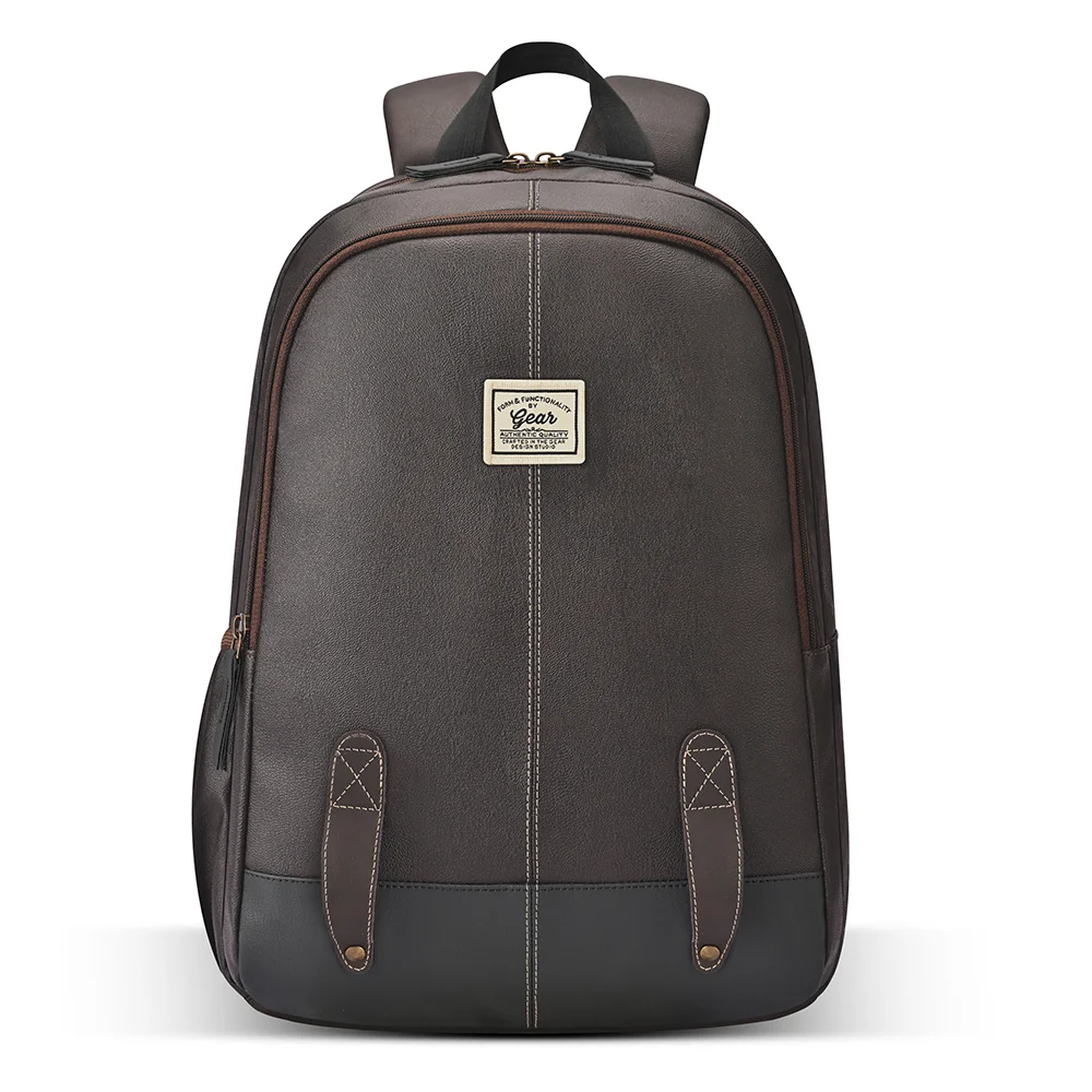 Gear Eco Classic 16 Daypack | Casual Backpack | Travel backpack for Men/Women (BROWN-BLACK)