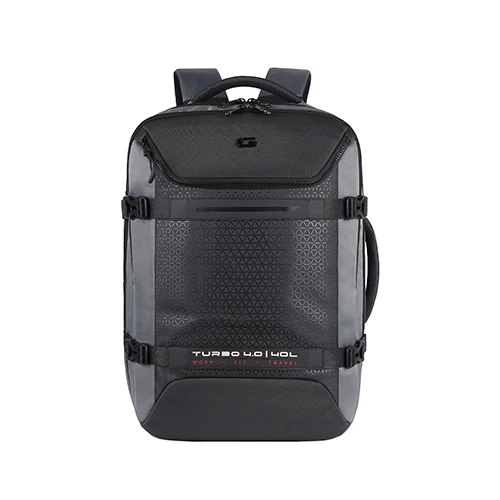 Gear Turbo 4 19/40L Anti Theft Large Water Resistant Laptop Backpack with Raincover/Casual Backpack/Daypack/Travel Backpack/College Bag For Men/Women(Grey-Black)