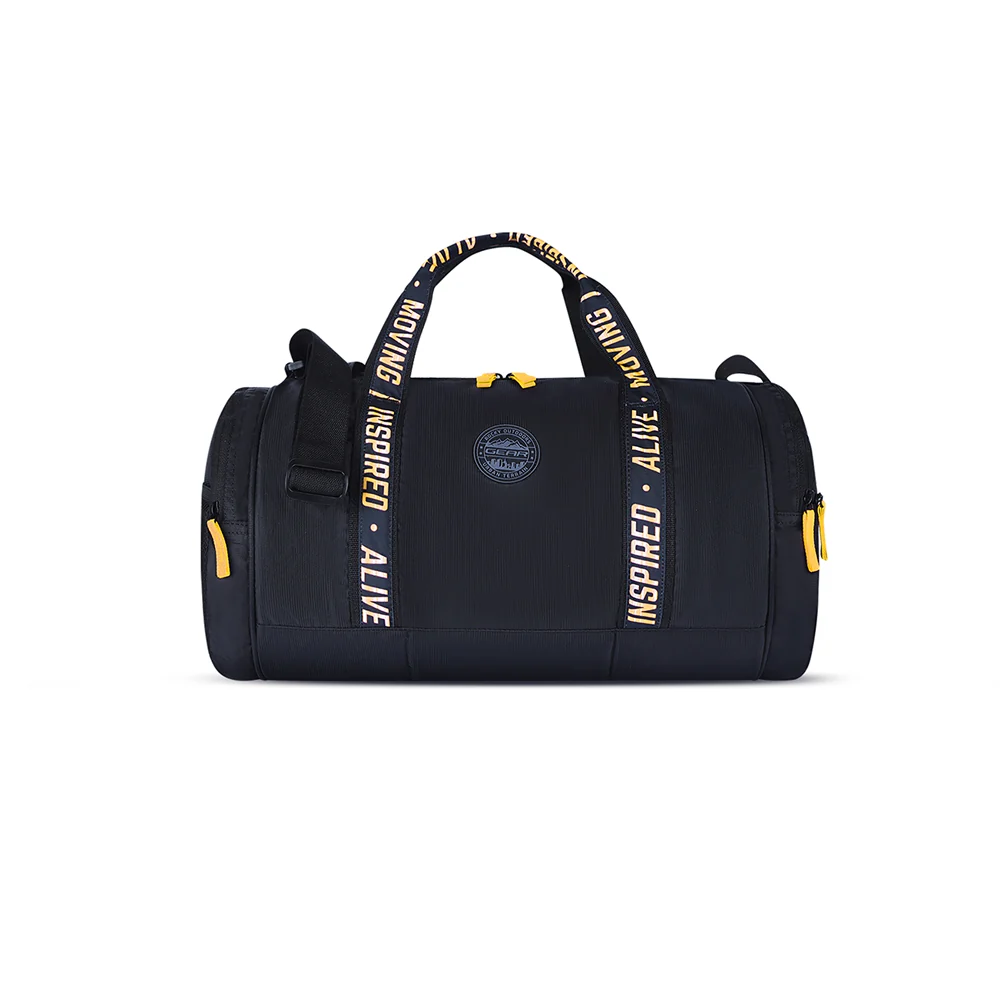 Gear Inspired Alive Moving 32L Duffel Bag (Black-Yellow)