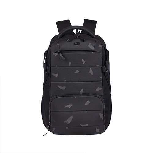 Gear Aspire 3 19/35L Faux Leather Large Water Resistant Laptop Backpack | Casual Backpack | Daypack | Travel Backpack | College Bag For Men/Women(Black-Grey)