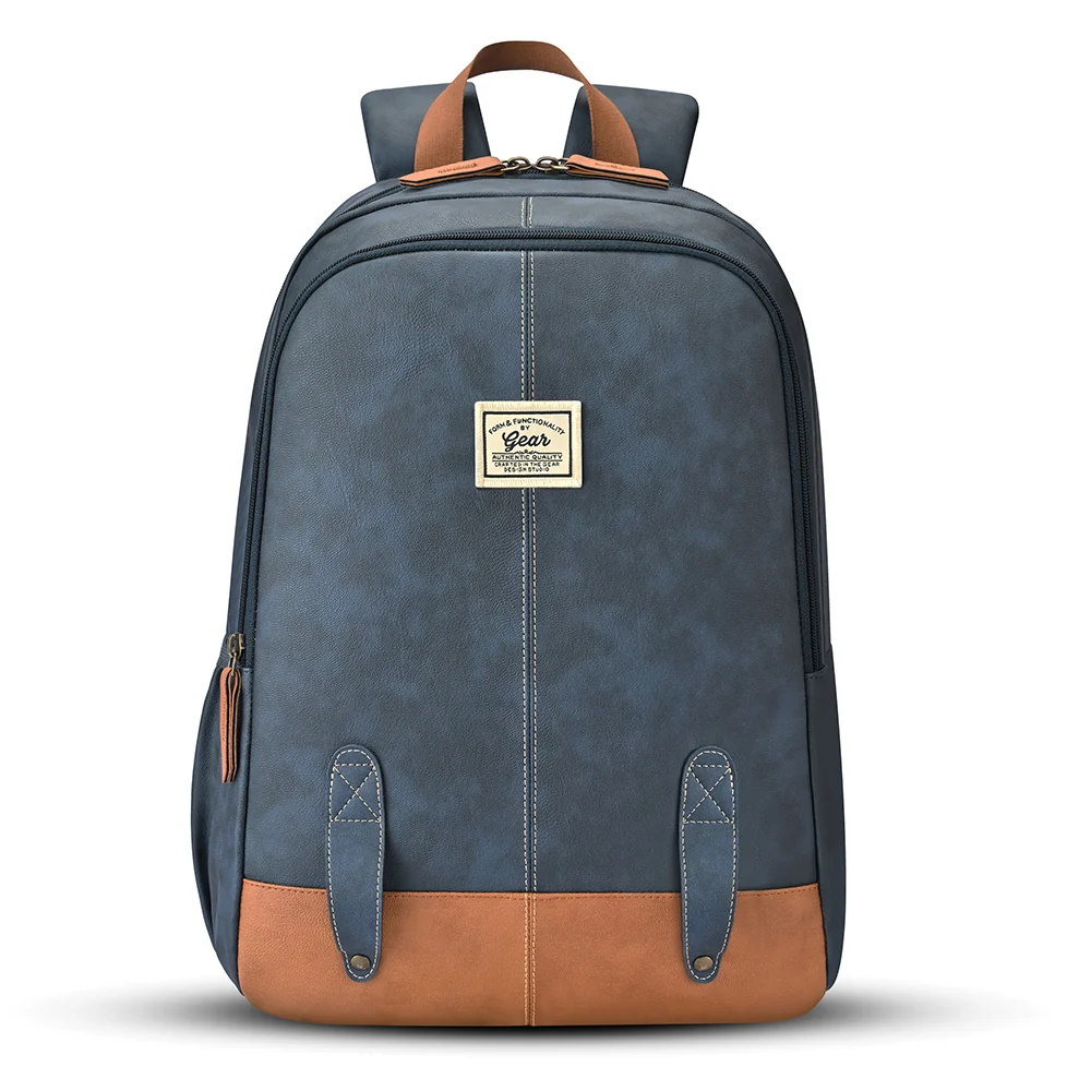 Gear Eco Classic 16 Daypack | Casual Backpack | Travel backpack for Men/Women (NAVY-TAN)