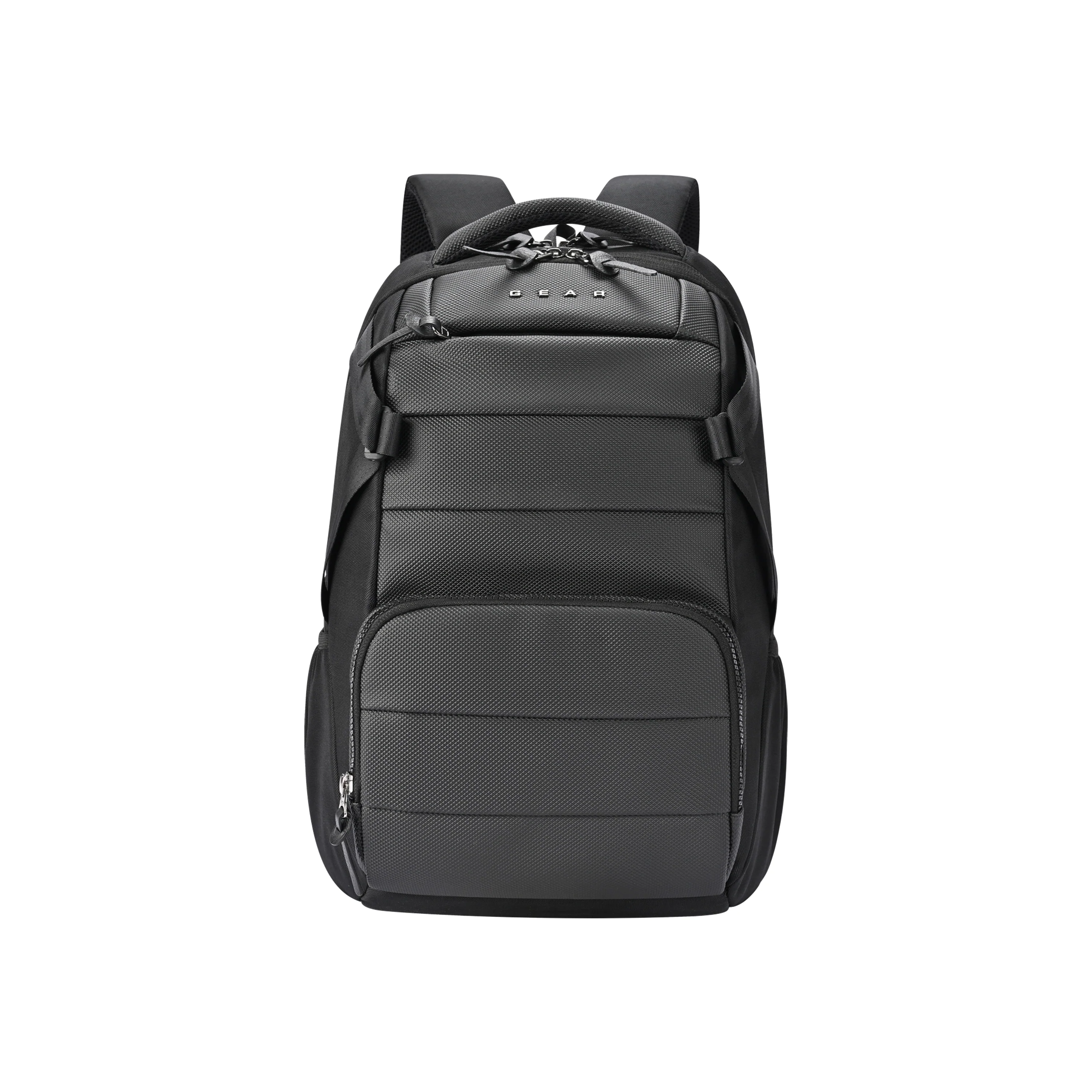 Aspire Faux Leather Laptop Backpack 17?(Black Black)