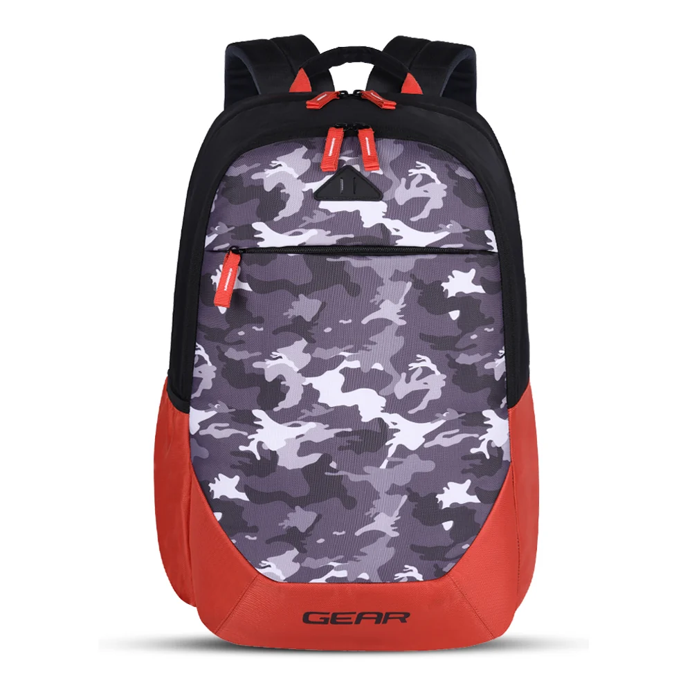 Gear Ranger Camo2 30L Backpack with Rain Cover (Orange)