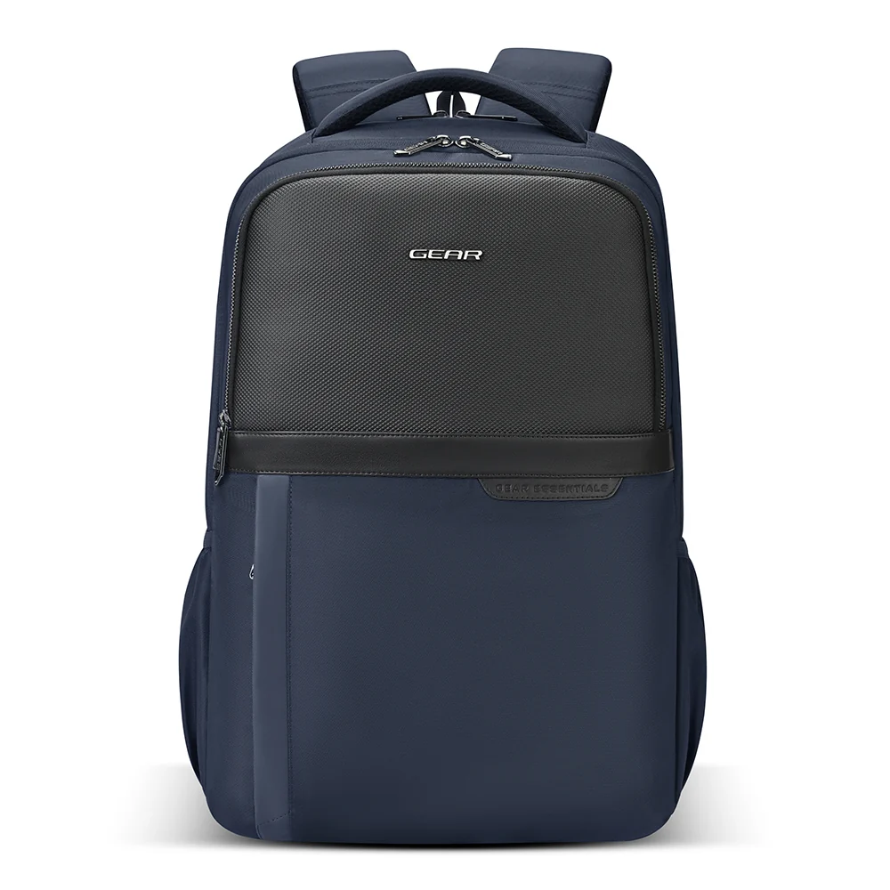 Gear Alpha 18.5/28L Large Water Resistant Laptop Backpack | Travel Backpack | Casual Backpack for men/women (Navy - Black)