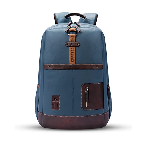 Gear Classic 6 18/31L Antitheft Large Faux Leather Water Resistant Laptop backpack/Laptop backpack/Casual Backpack/Daypack/Travel Backpack/College Bag For Men/Women(Teal-Brown)