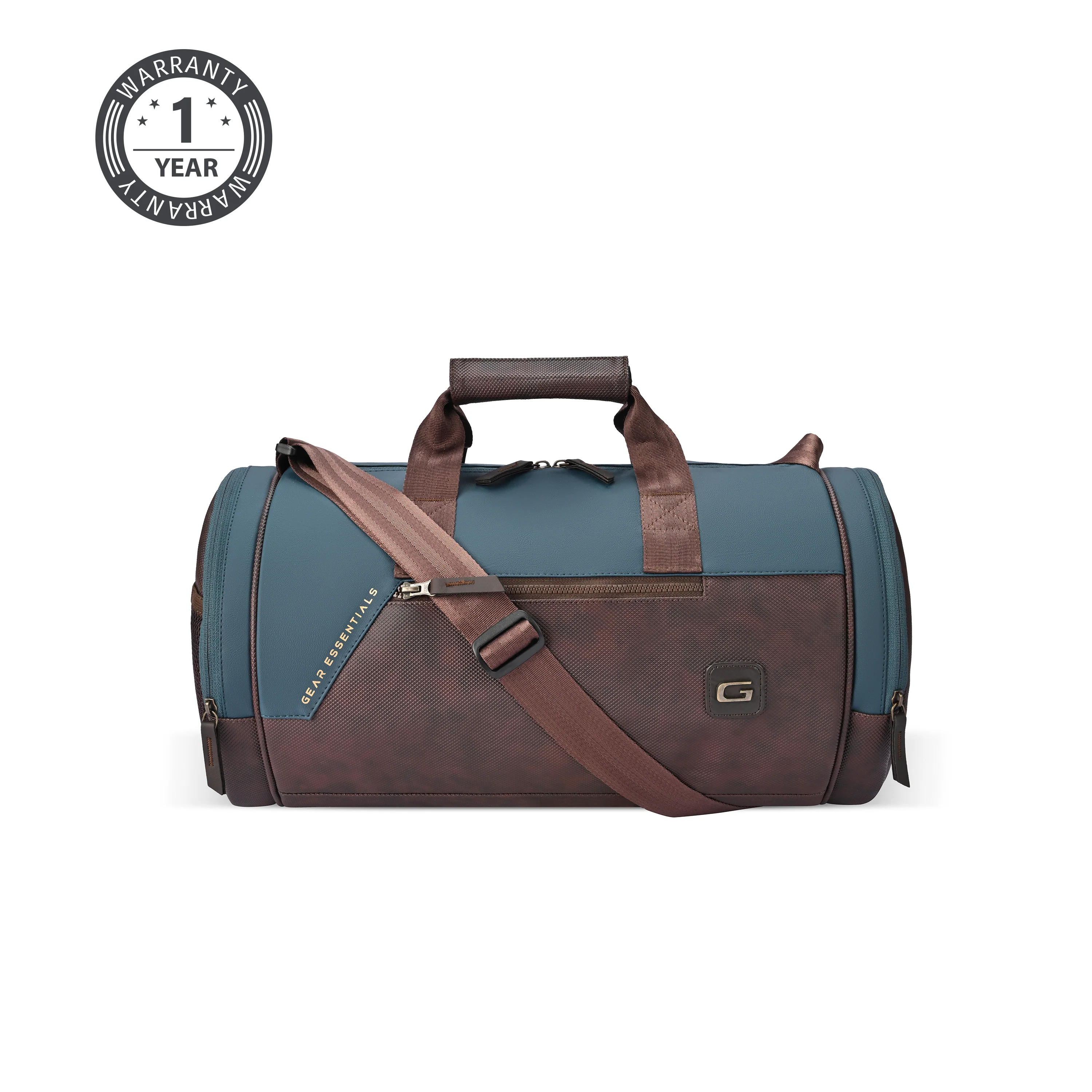 Cross Training Faux Leather Duffel (Teal Brown)
