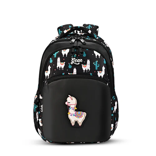 Llama Backpack 17 Inch (Black-Pink)