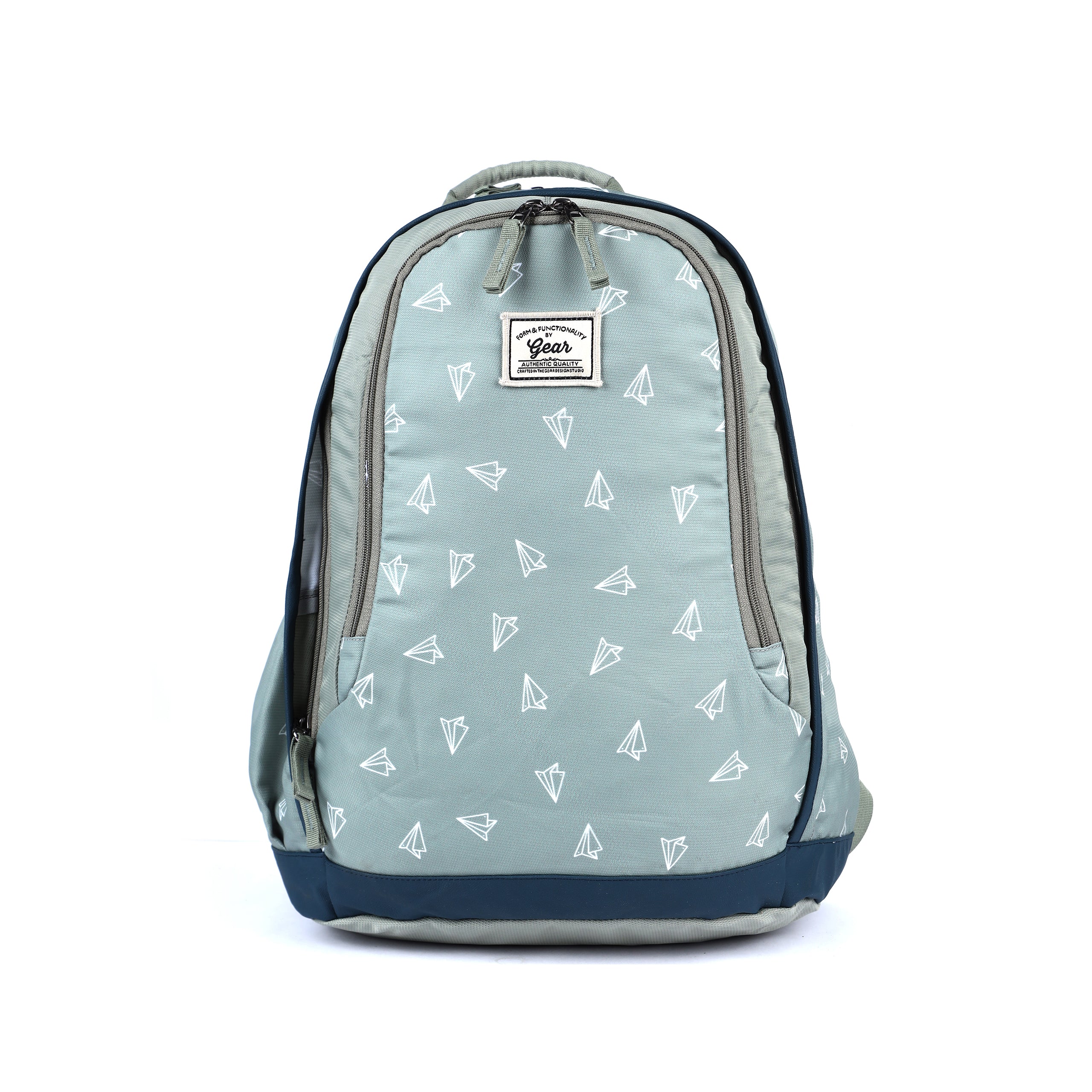 Gear Origami 35L School/College Backpack With Raincover (Light Green-Teal)